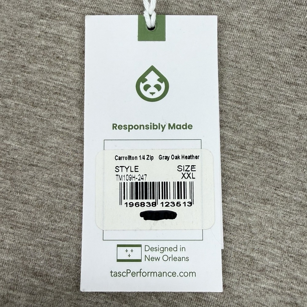 Tasc Carrollton 1/4 Zip Pullover Men's XXL NWT Organic Cotton Bamboo Stretch - Picture 8 of 11